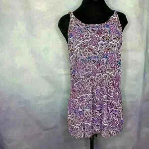 Quiksilver Paisley/Leaf Print Tank Mini Dress